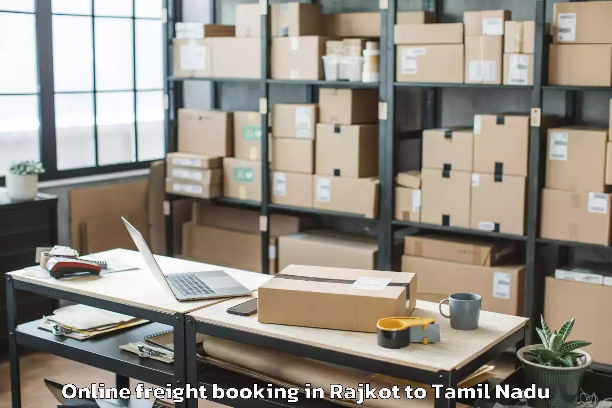 Top Rajkot to Arani Online Freight Booking Available